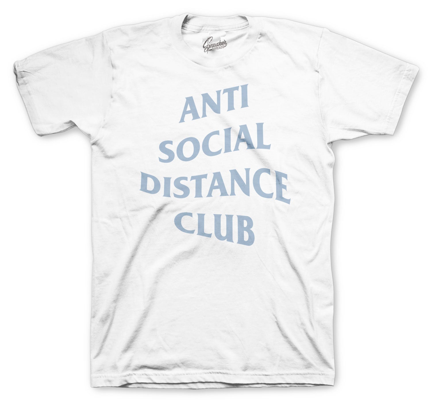 700 Blue Shirt - Social Distance - White.