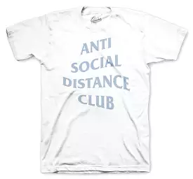 700 Blue Shirt - Social Distance - White.