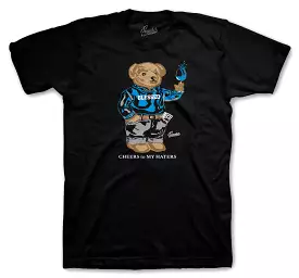 700 Bright Cyan Shirt - Cheers Bear - Black