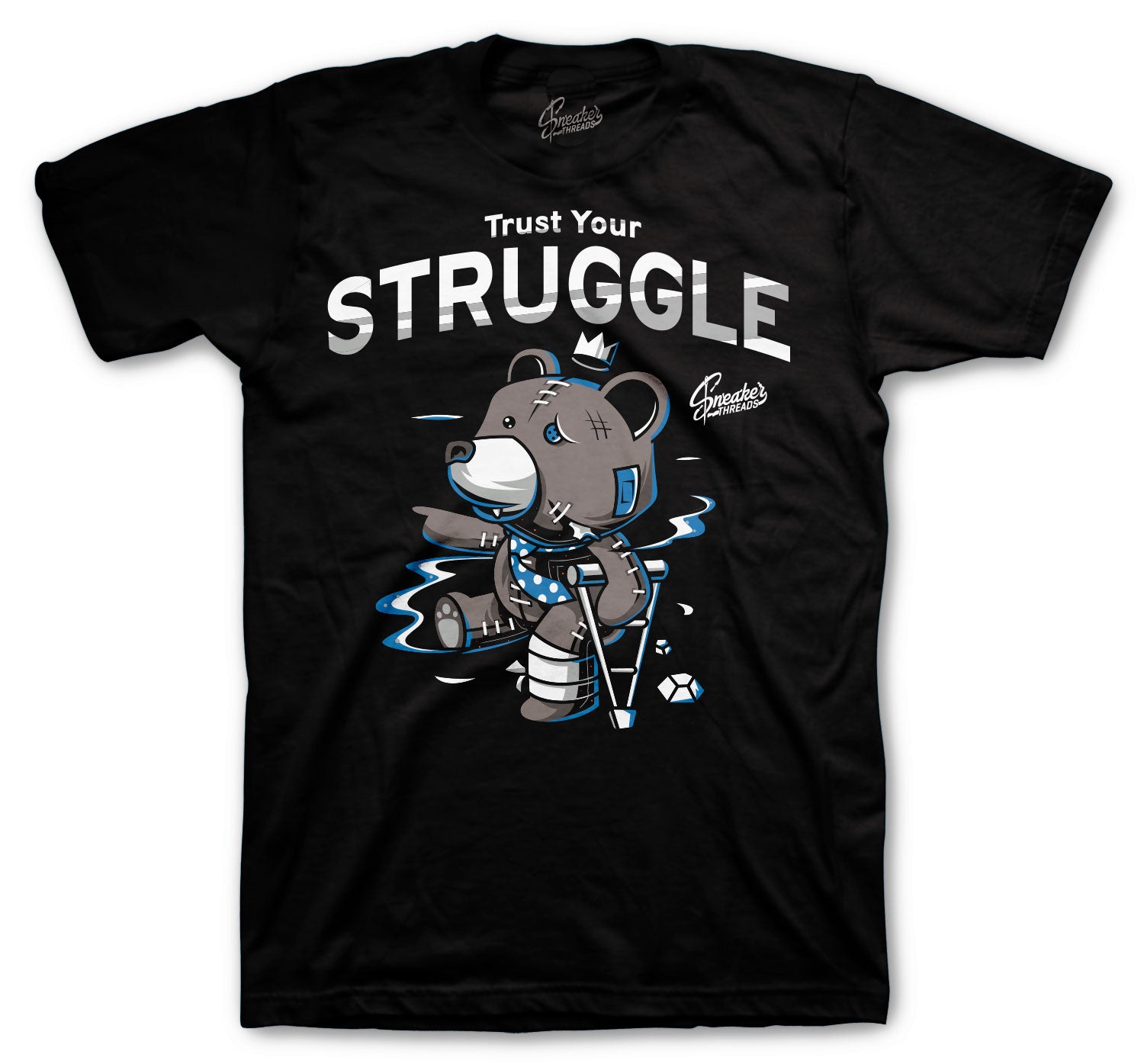 700 Cyan Shirt - Trust Your Struggle - Black | Bright & Bold Clothing