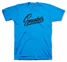 700 Cyan Shirt with ST Logo, Bright Cyan.