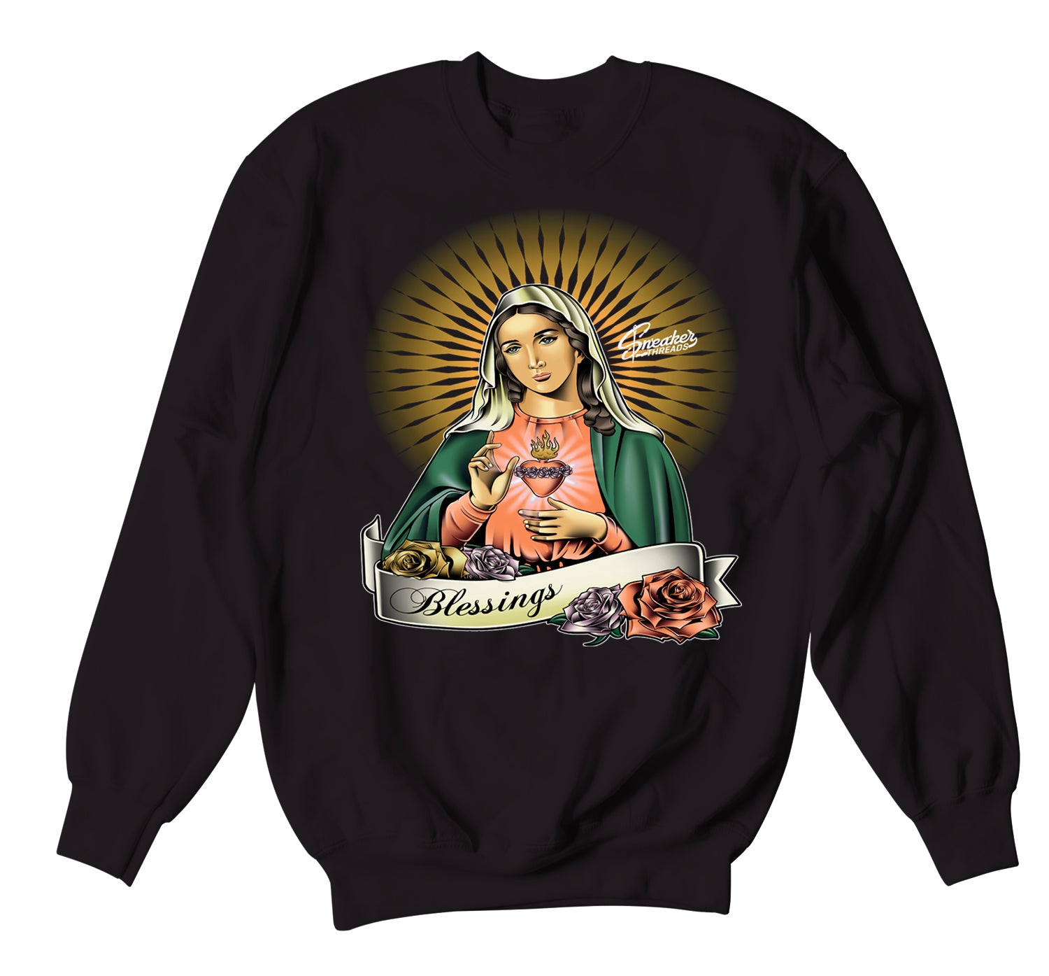 700 Orange Sweater | Virgin Mary | Black