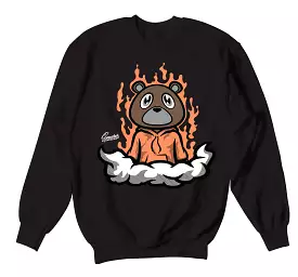 700 Orange Wash Sweater - Fly Bear - Black