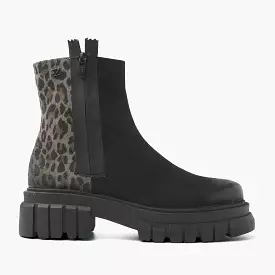 85.612 Leopard-Black Boots for Women