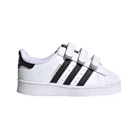 Adidas Superstar White/Black Velcro Toddler Shoes