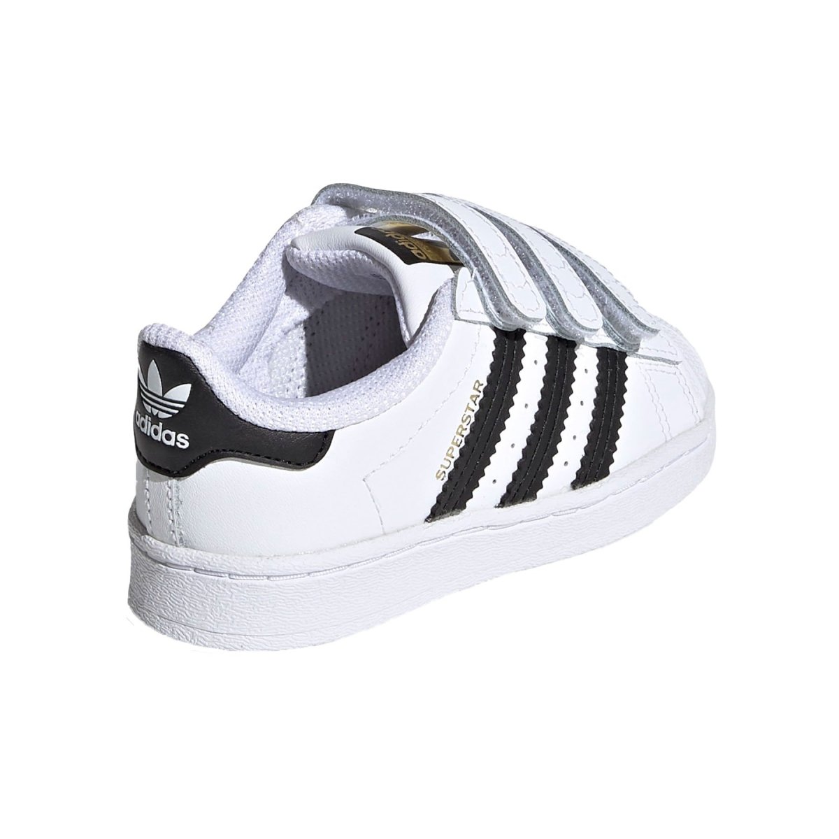 Adidas Superstar White/Black Velcro Toddler Shoes