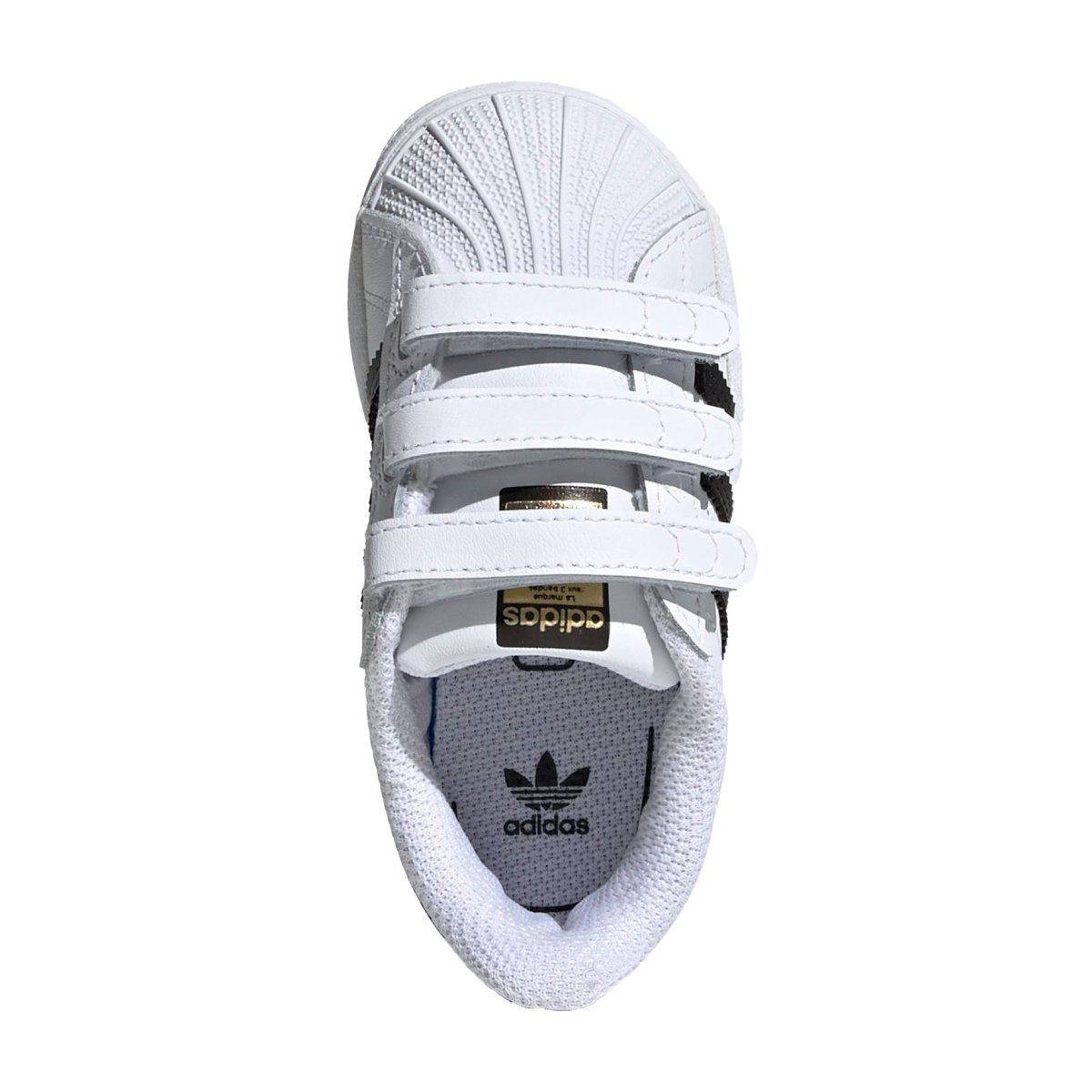 Adidas Superstar White/Black Velcro Toddler Shoes