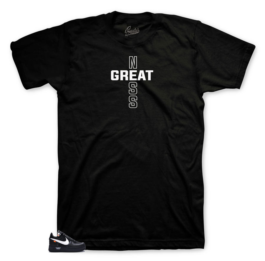 Air Force 1 Black Shirt - Greatness Cross Shirt - Black