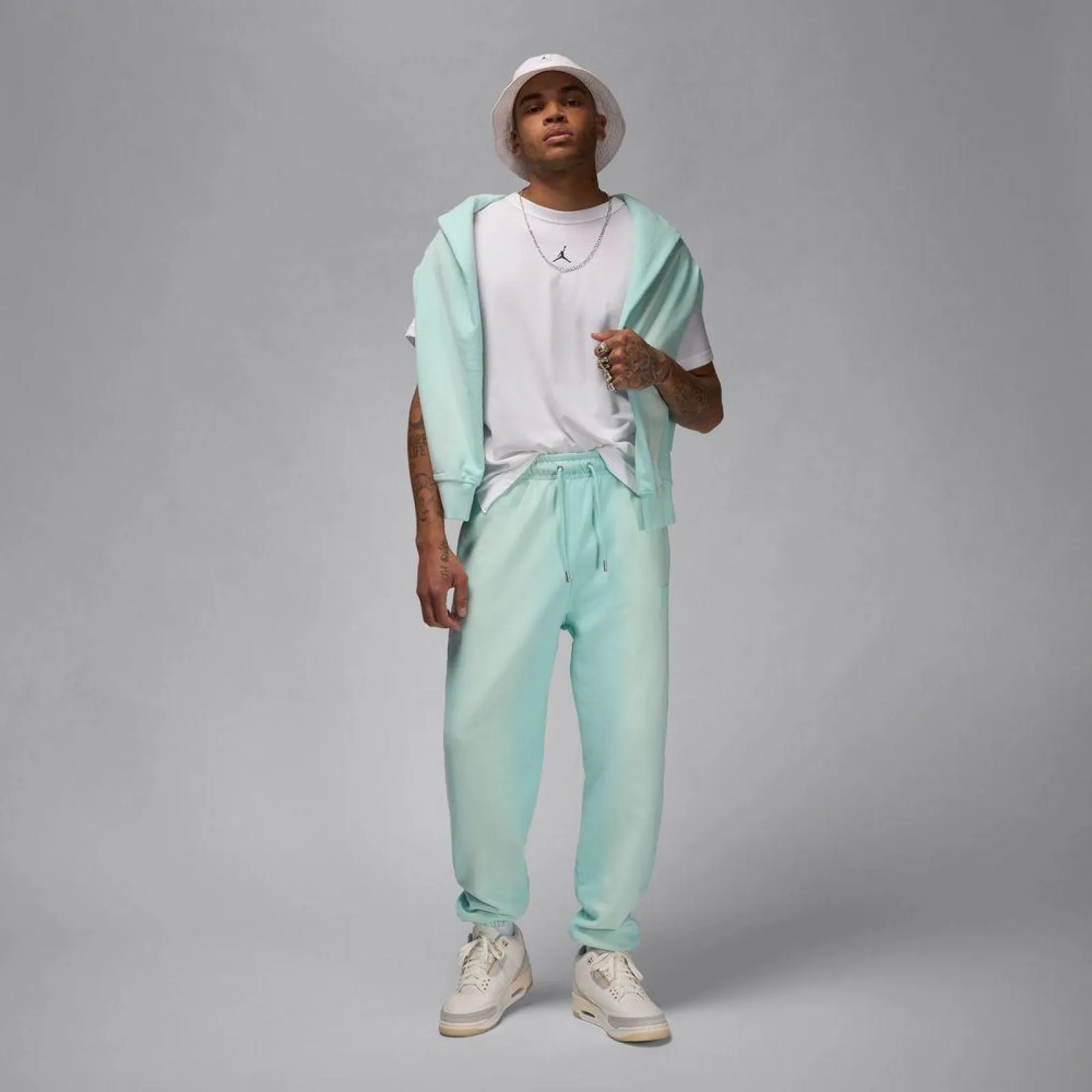 Air Jordan Flight Fleece Pants 'Light Dew' - Air Jordan Flight Fleece Pants in Light Dew