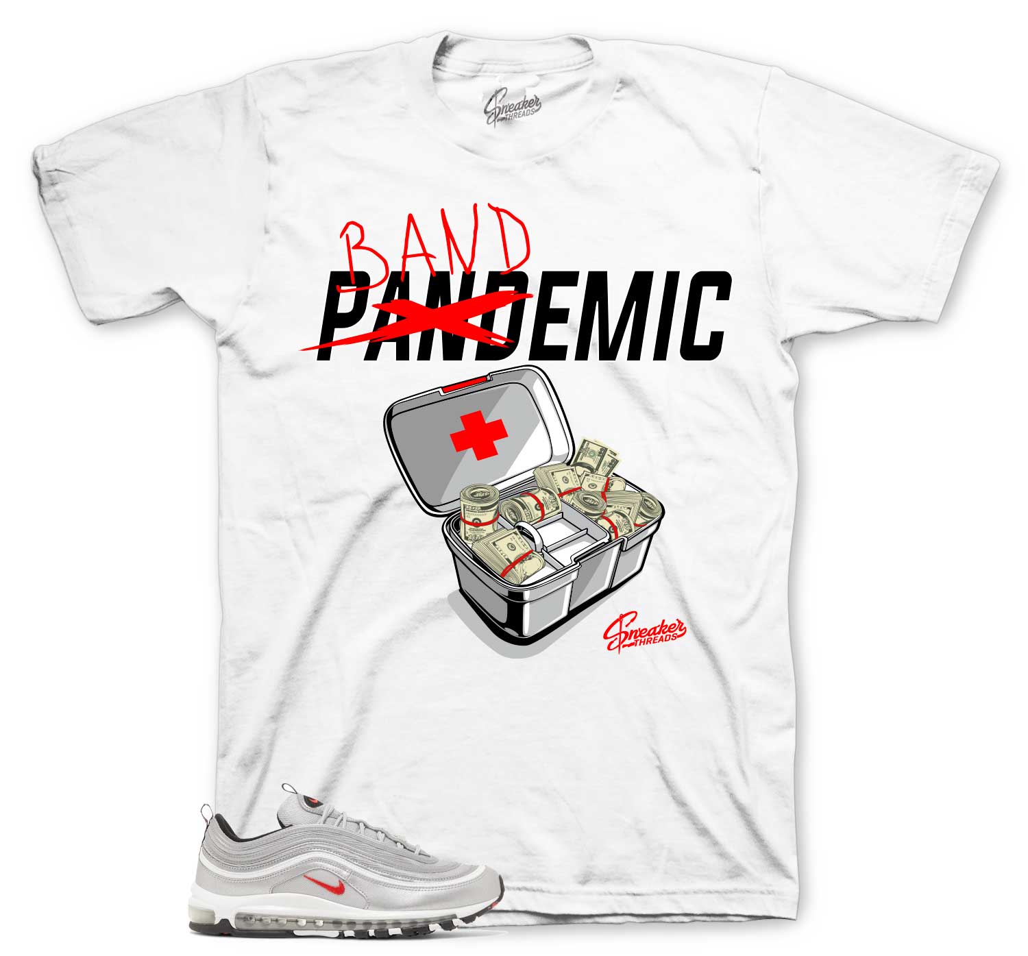 Air Max 97 Silver Bullet Bandemic Shirt - White