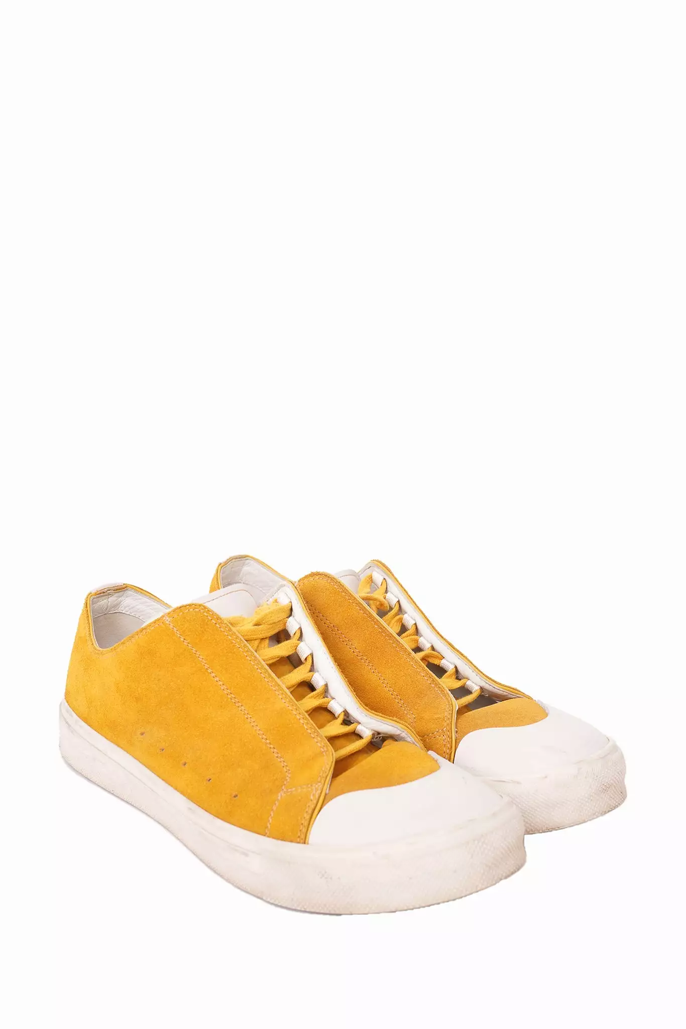 Alexander McQueen Yellow Suede Low Top Sneaker 42