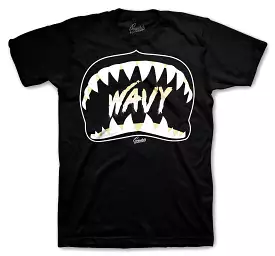 Alien T-Shirt, Wavy Pattern, Black