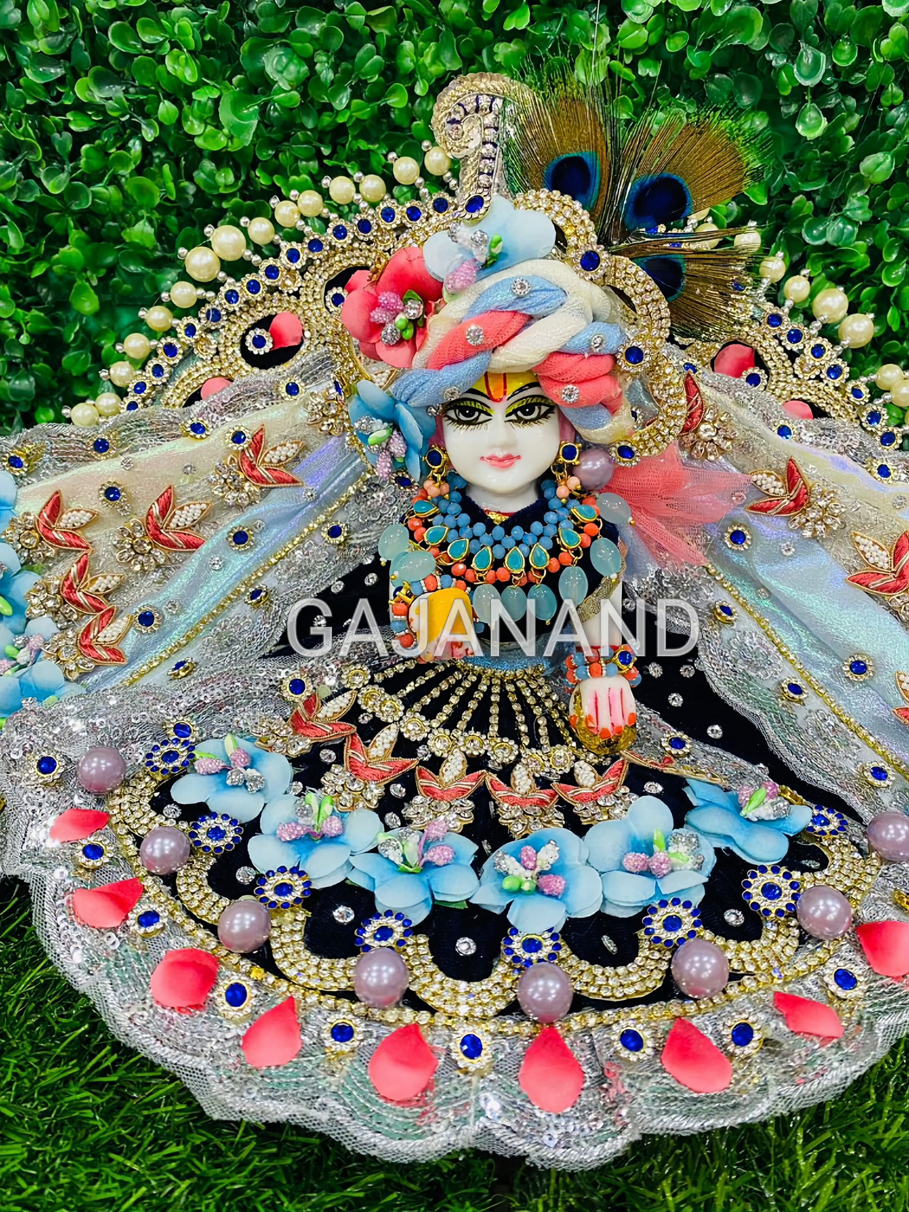 Amavas Ratri Sparkling Poshak for Laddu Gopal-BRIJ001AR