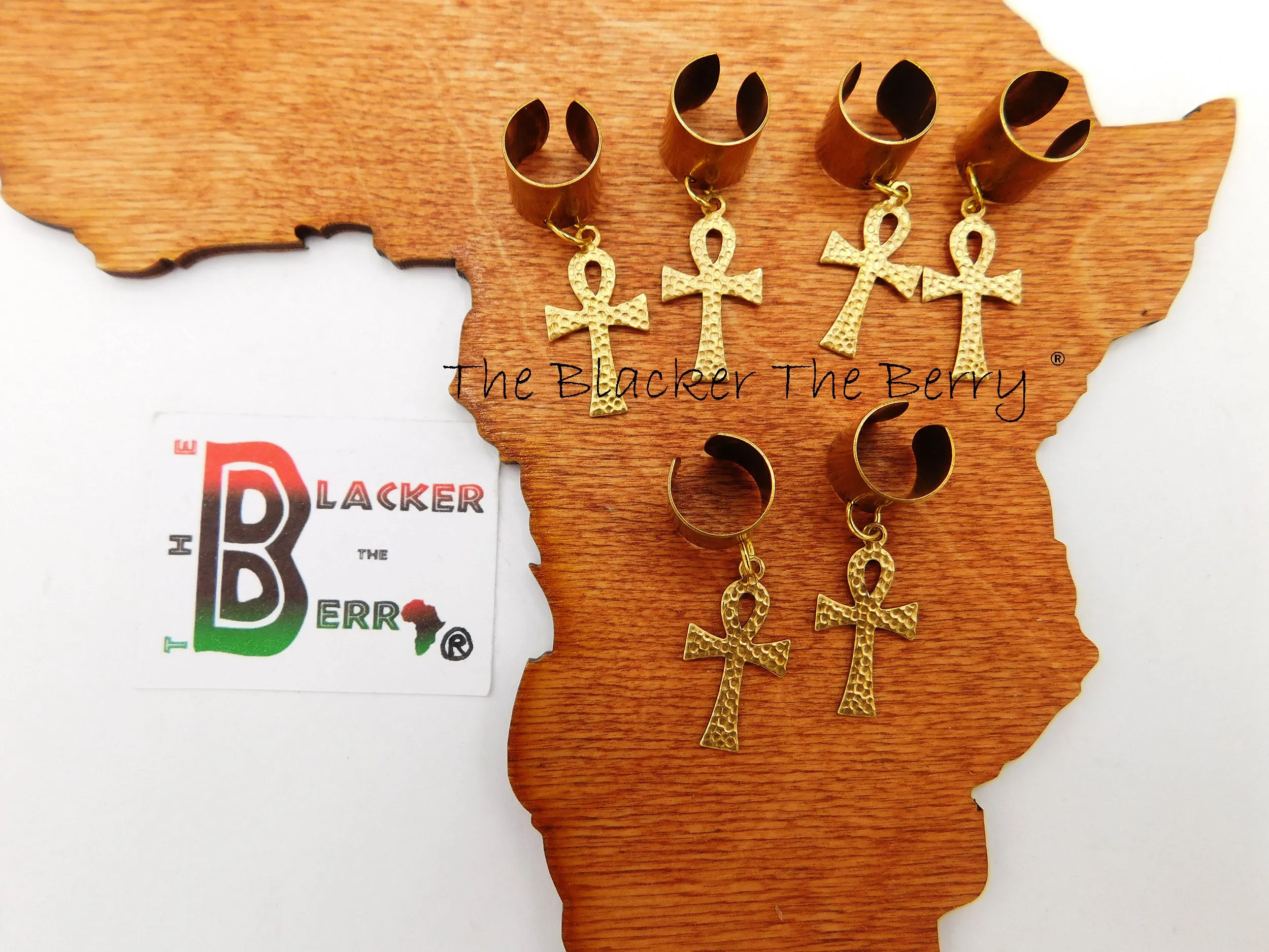 Ankh Hair Accessories for Women and Men with Dreads and Locs