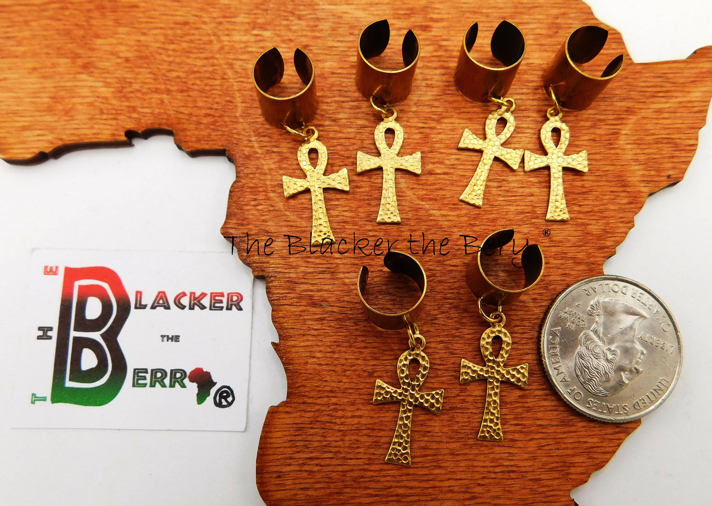 Ankh Hair Accessories for Women and Men with Dreads and Locs