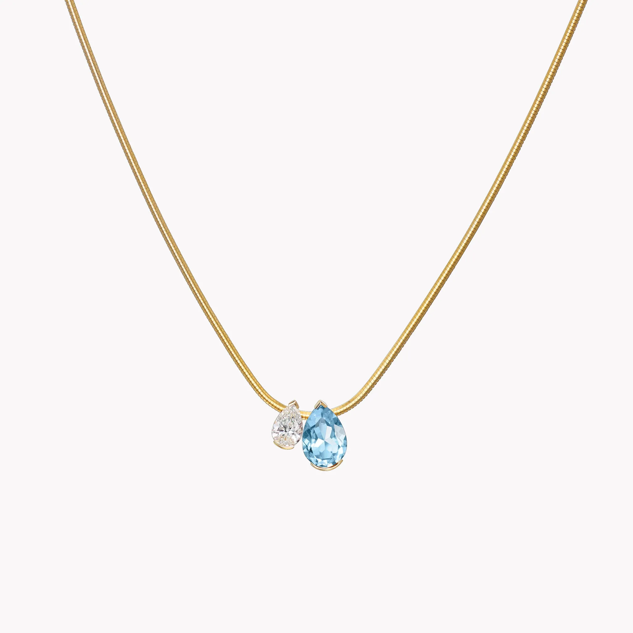 Aquamarine Muse Duo Pendant - Shop now for a stunning pendant piece