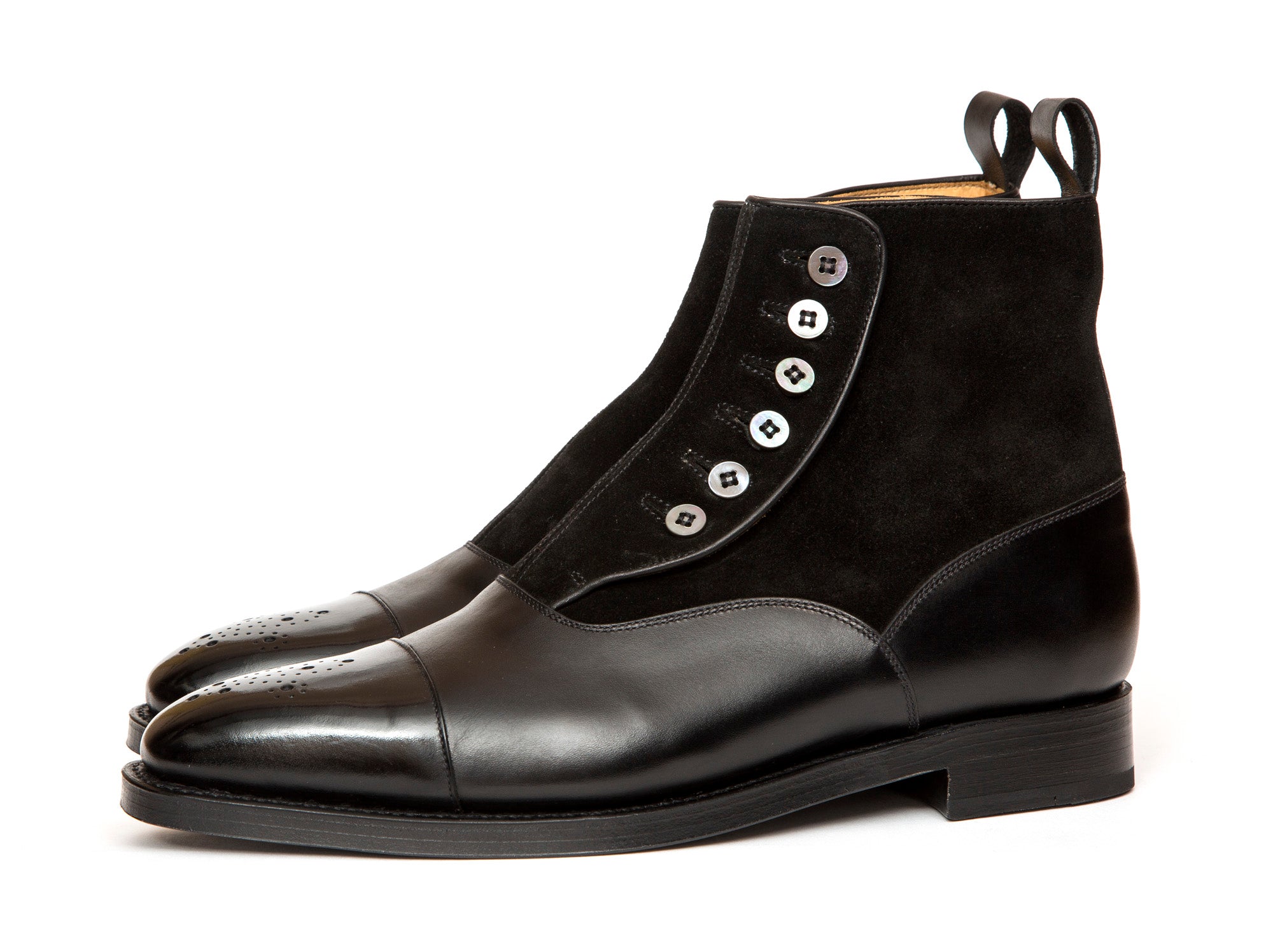 Bagley MTO Black Calf Black Suede LPB Last Double Leather Sole