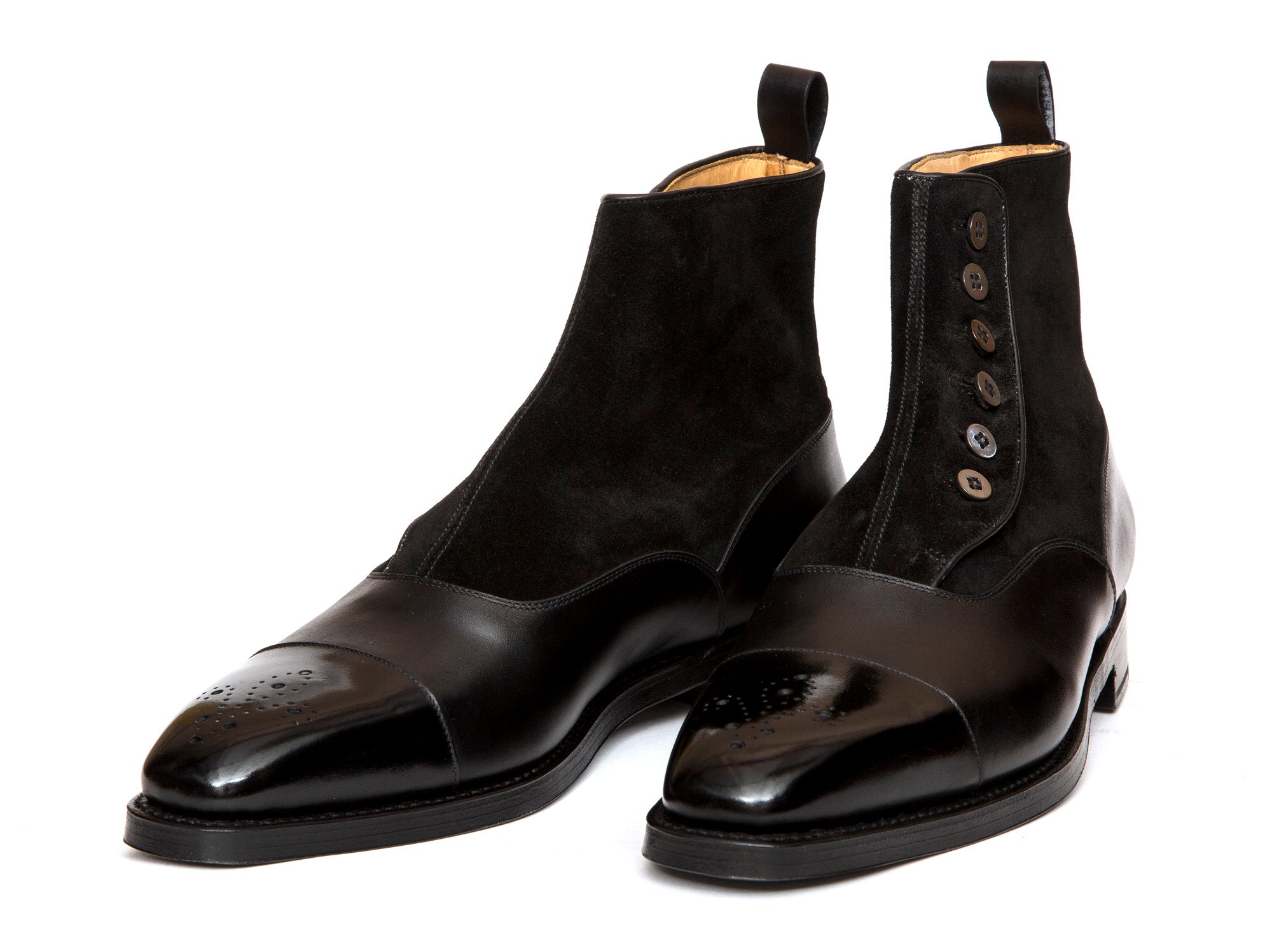 Bagley MTO Black Calf Black Suede LPB Last Double Leather Sole