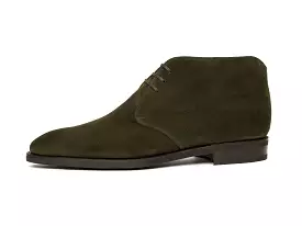 Ballard Suede Shoes - Dark Olive - MTO - NGT Last - City Rubber Sole