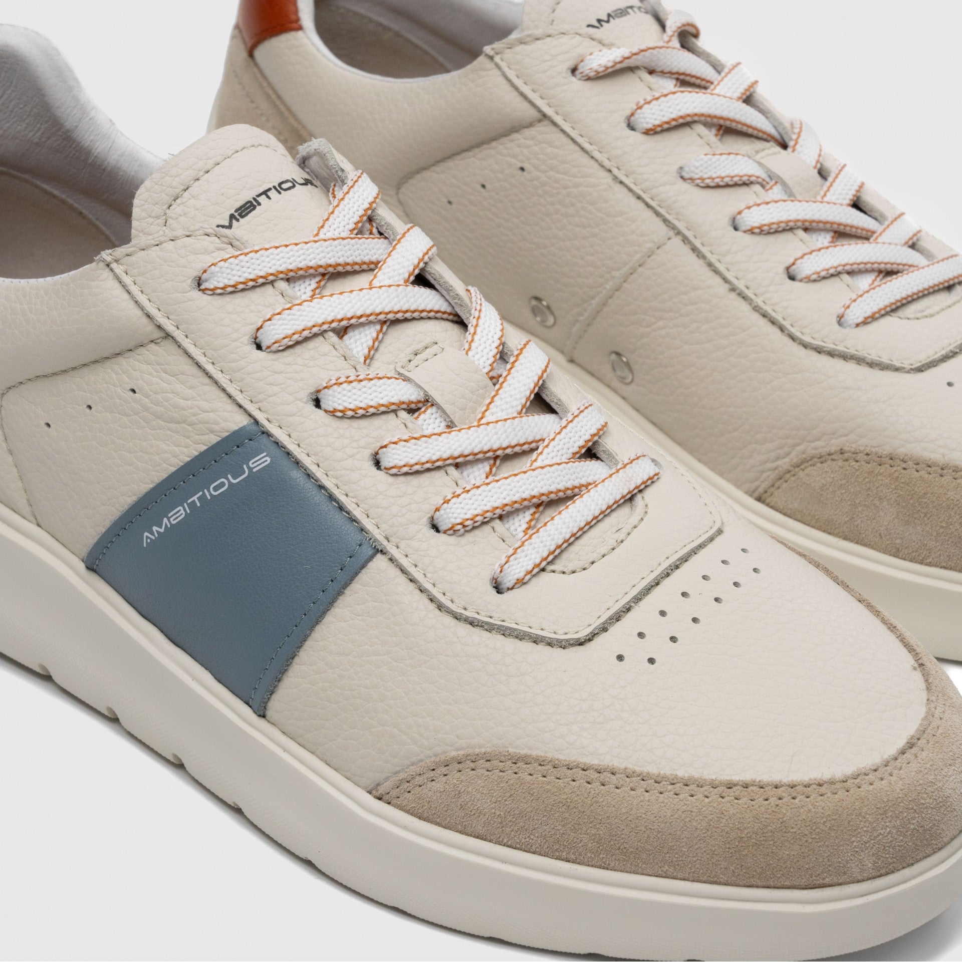 Beige White Mens Sneaker - Ambitious Hover Comfort