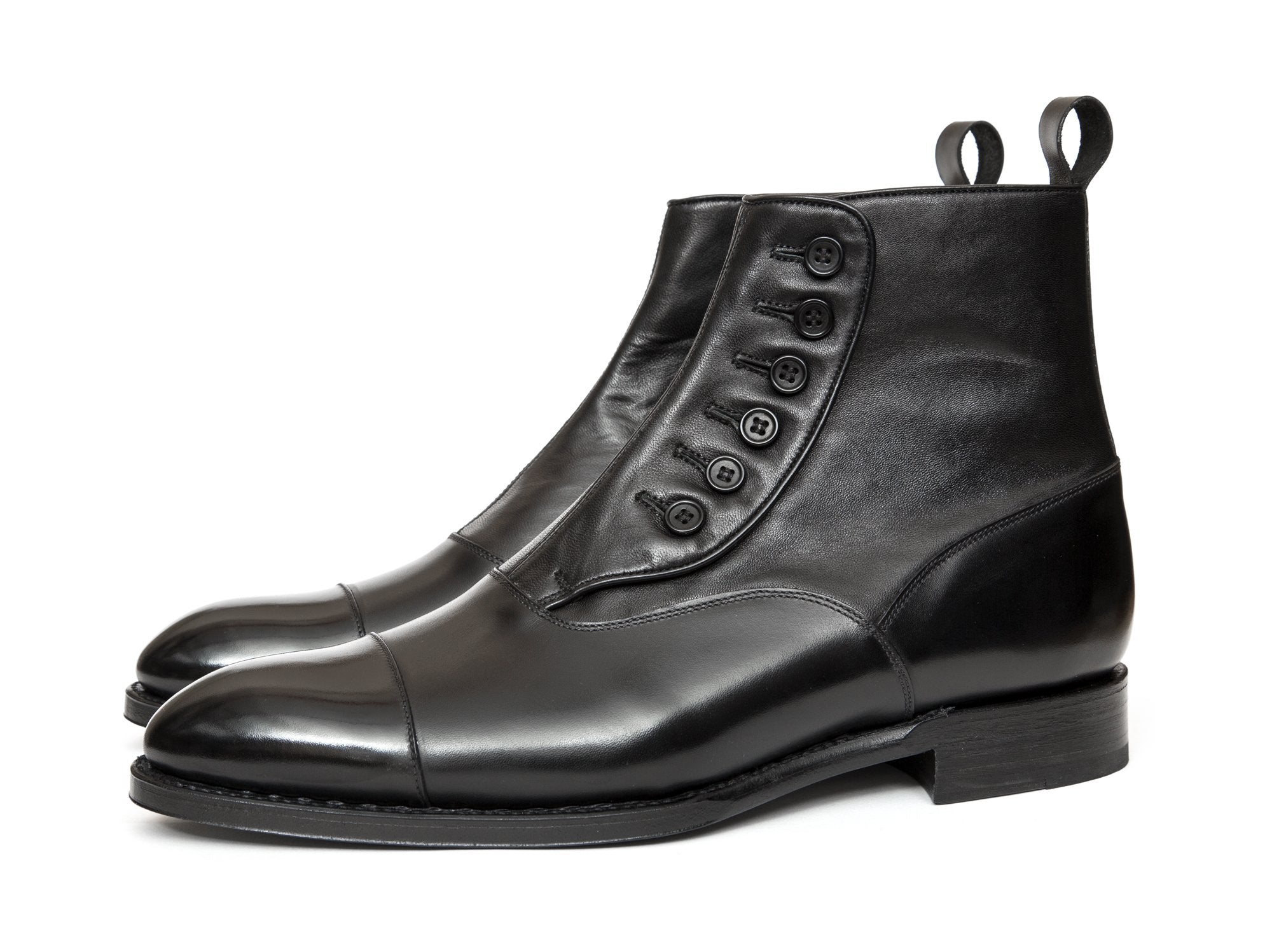 Bellevue MTO Black Calf Soft Black Leather NGT Last Single Leather Sole.