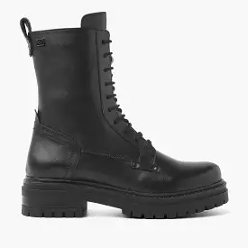 Black Ladies' Leather Ankle Boots