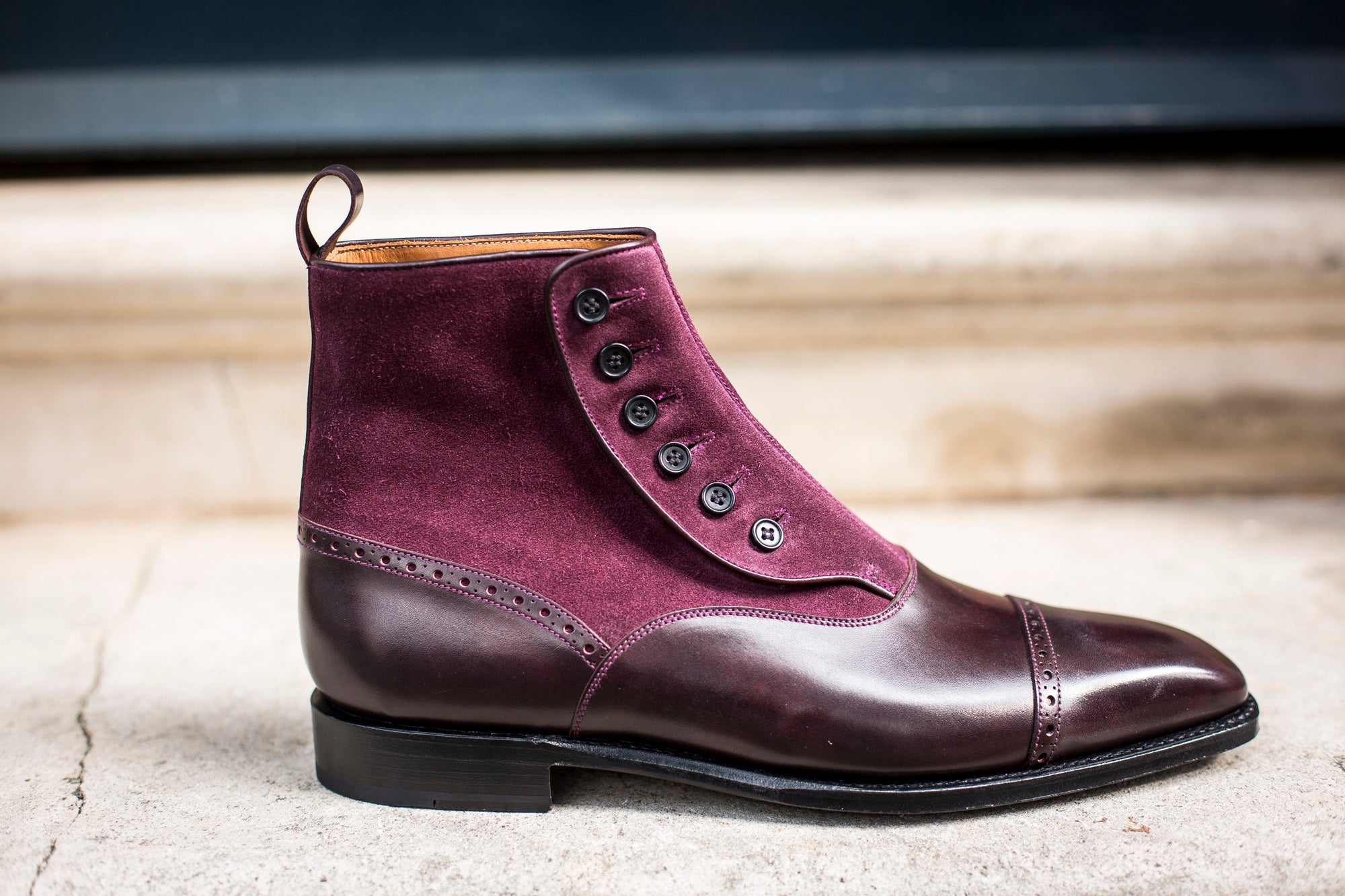 Blue Ridge - MTO - Plum Museum Calf - Regal Purple Suede - MGF Last - Single Leather Sole: Shop Now