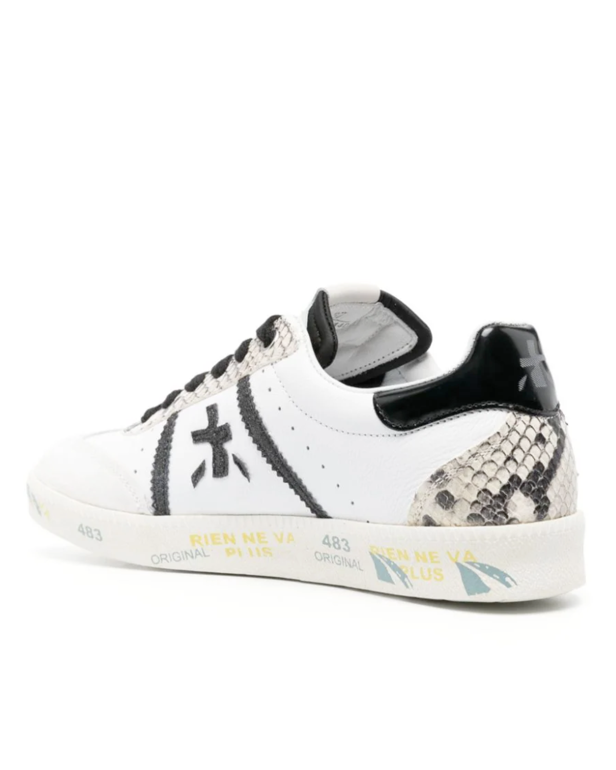 Bonnie Sneaker 6544 - Black White Snakeskin