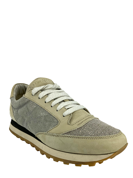 Brunello Cucinelli Quilted Suede Monili Toe Sneaker - Size 8.5 - Shop Now!