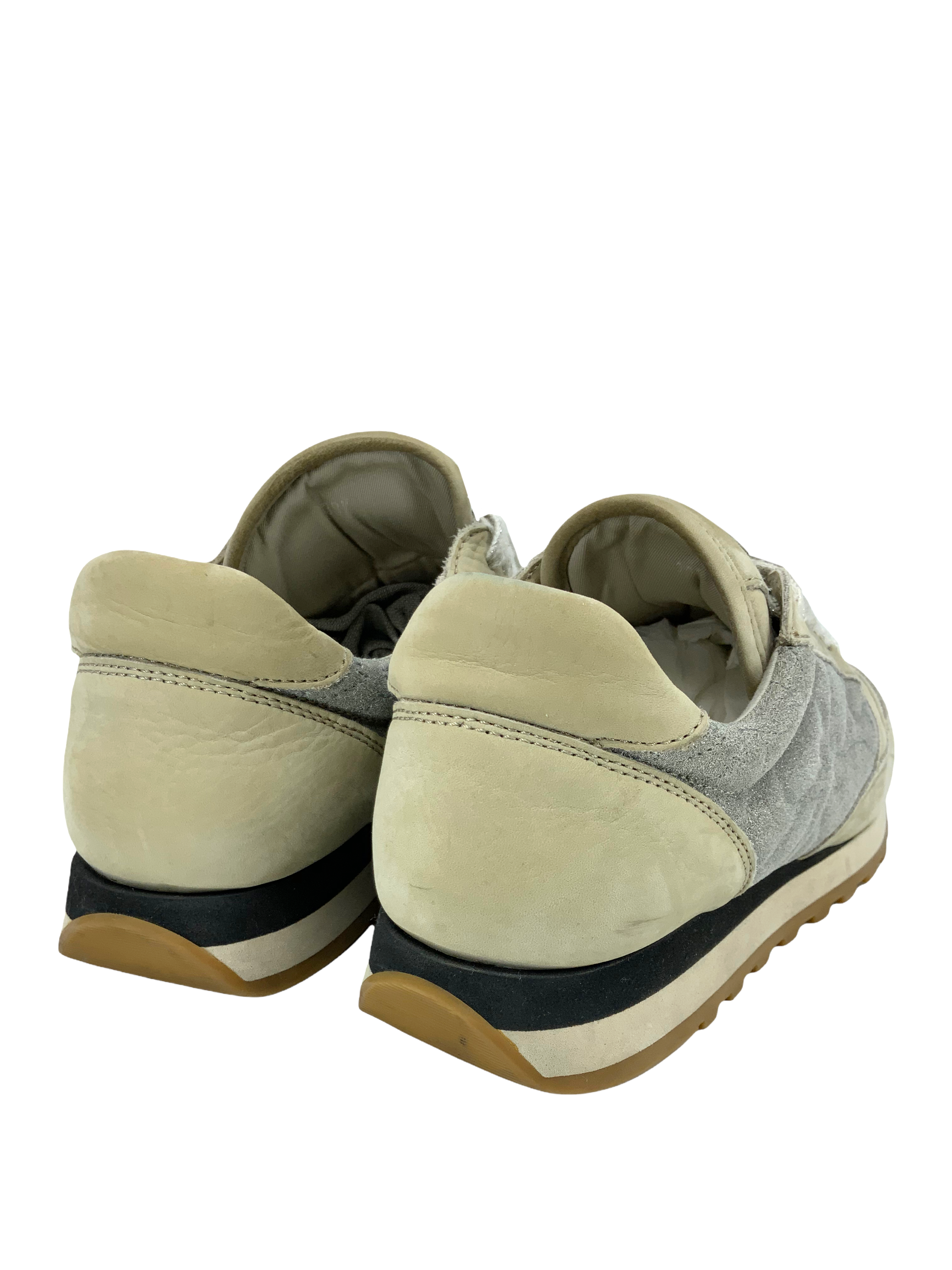 Brunello Cucinelli Quilted Suede Monili Toe Sneaker - Size 8.5 - Shop Now!