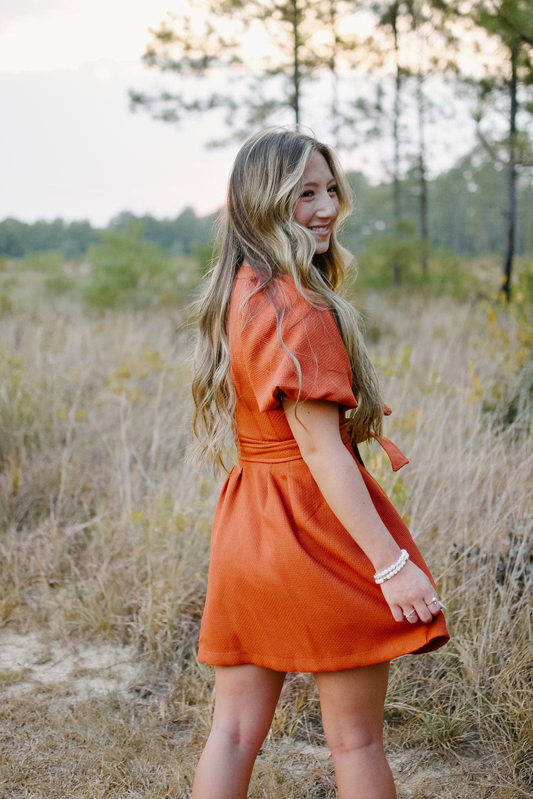 Burnt Orange Mini Dress