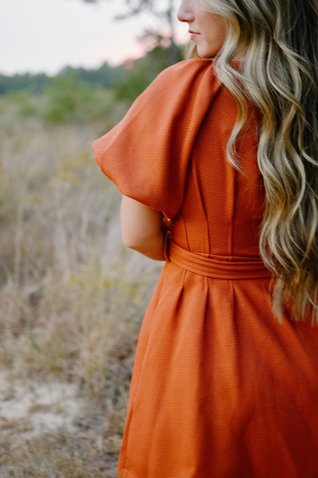 Burnt Orange Mini Dress