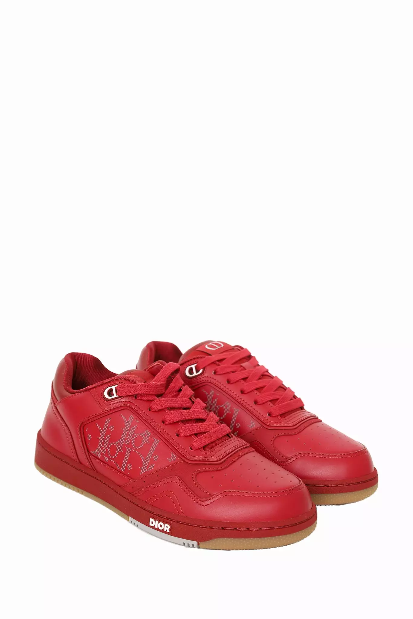 Christian Dior Red Leather B27 Low Top Sneaker - Size 38