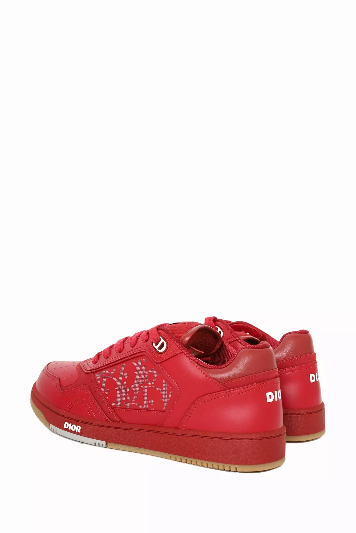 Christian Dior Red Leather B27 Low Top Sneaker - Size 38