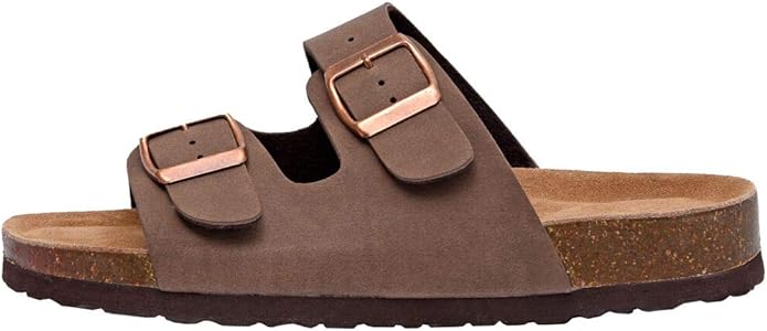 Cushionaire adjustable buckle slip on sandals