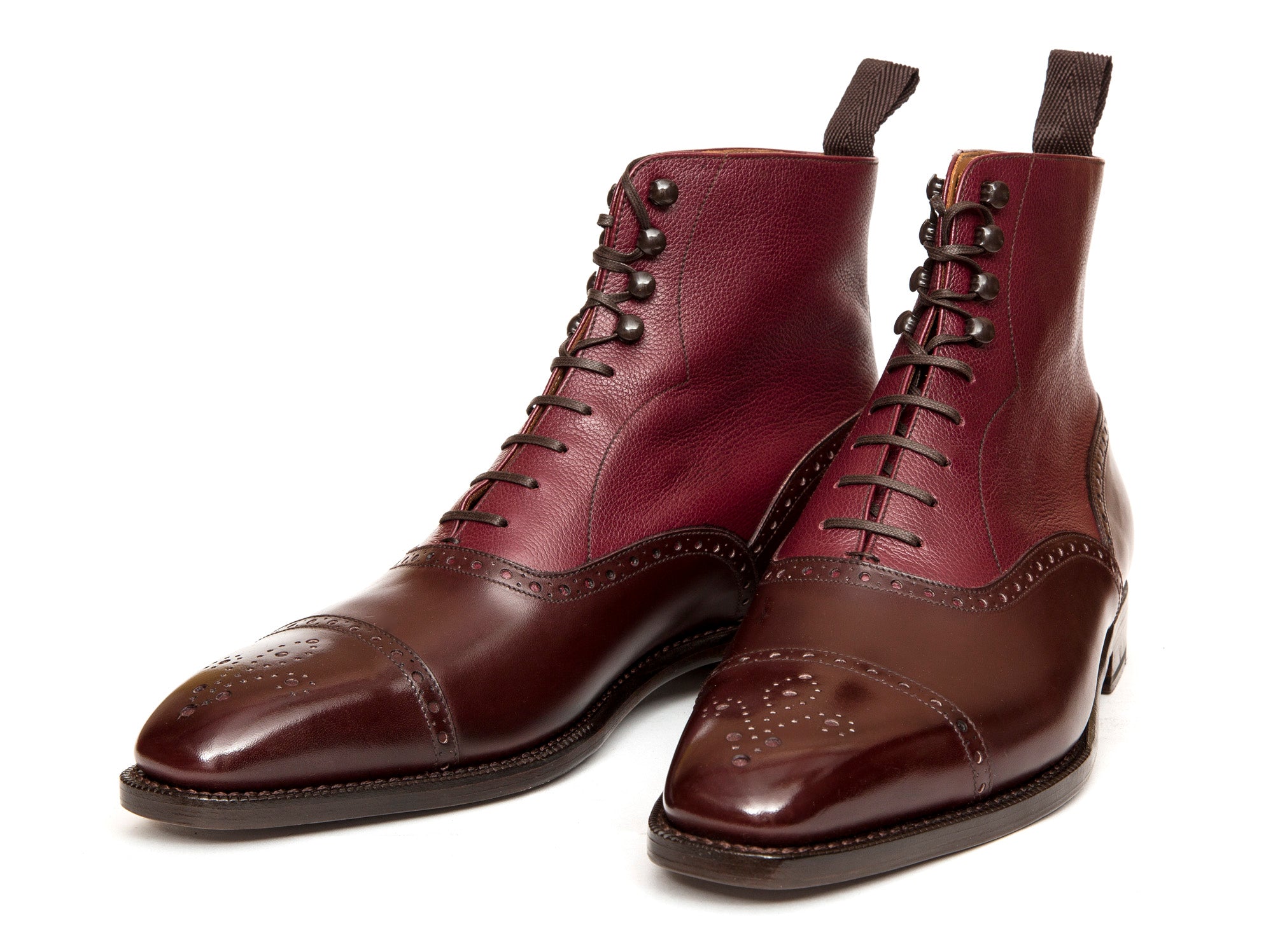 David MTO Deep Merlot Calf Raspberry Soft Grain LPB Last Single Leather Sole