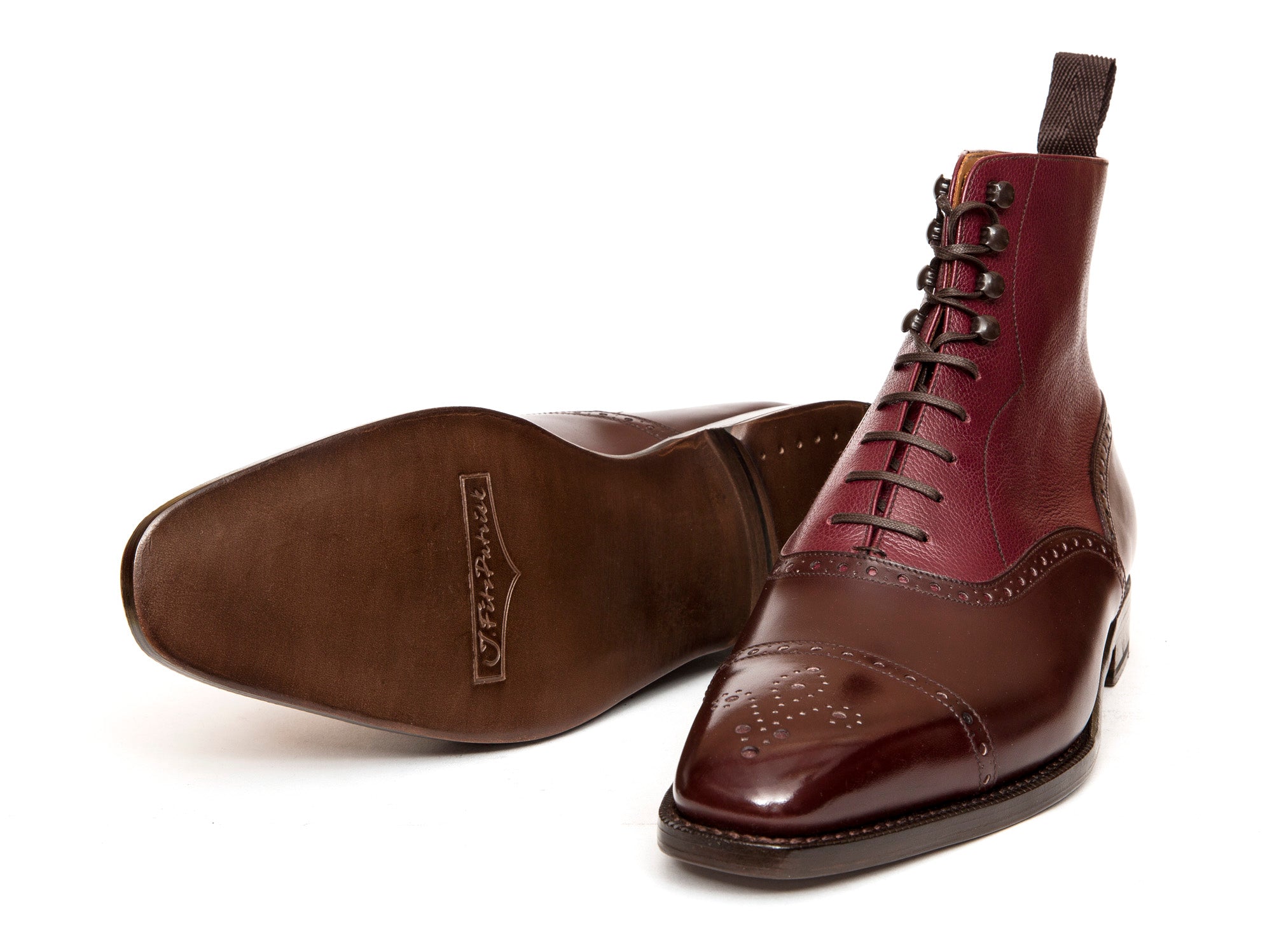 David MTO Deep Merlot Calf Raspberry Soft Grain LPB Last Single Leather Sole