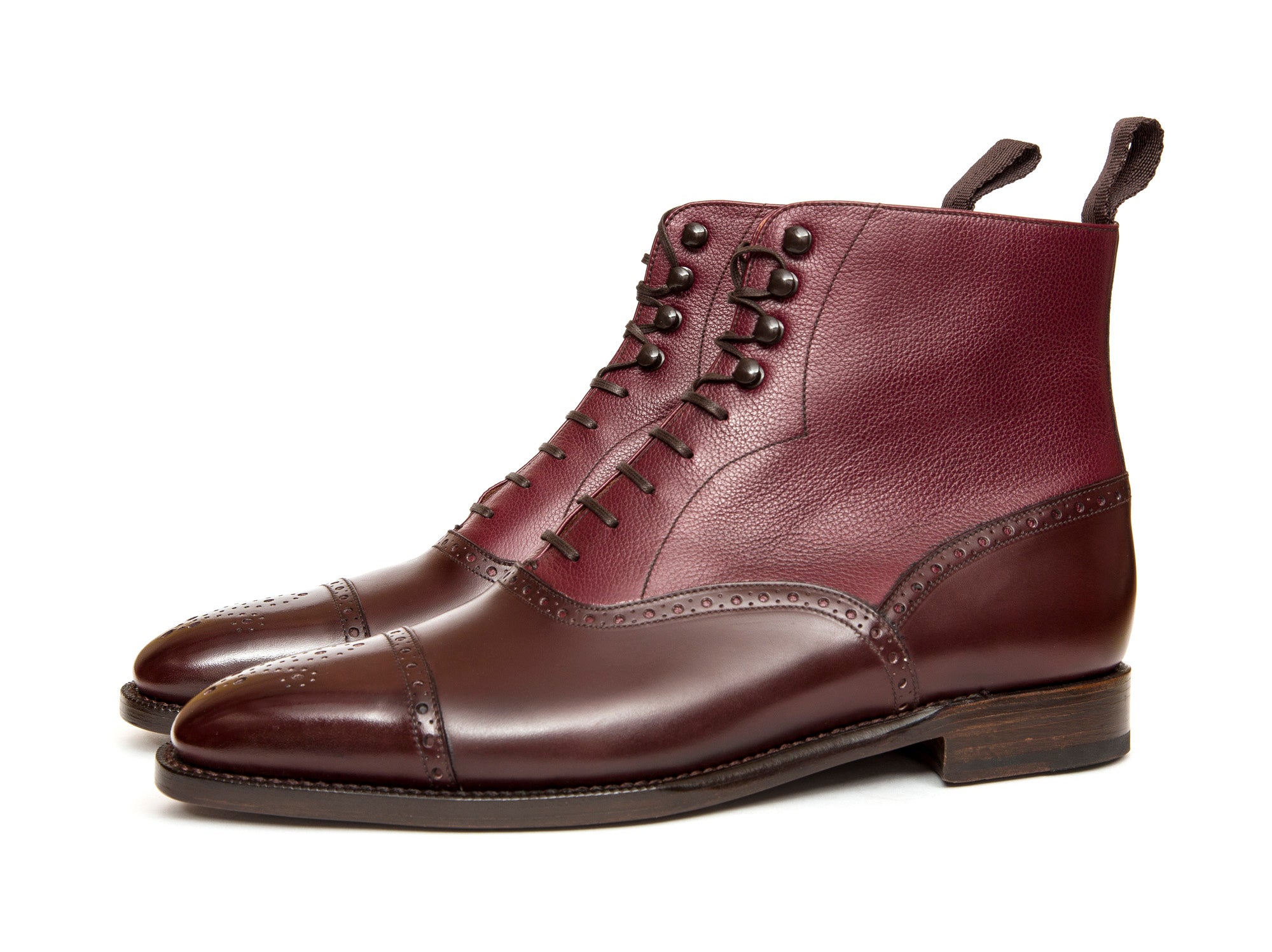 David MTO Deep Merlot Calf Raspberry Soft Grain LPB Last Single Leather Sole