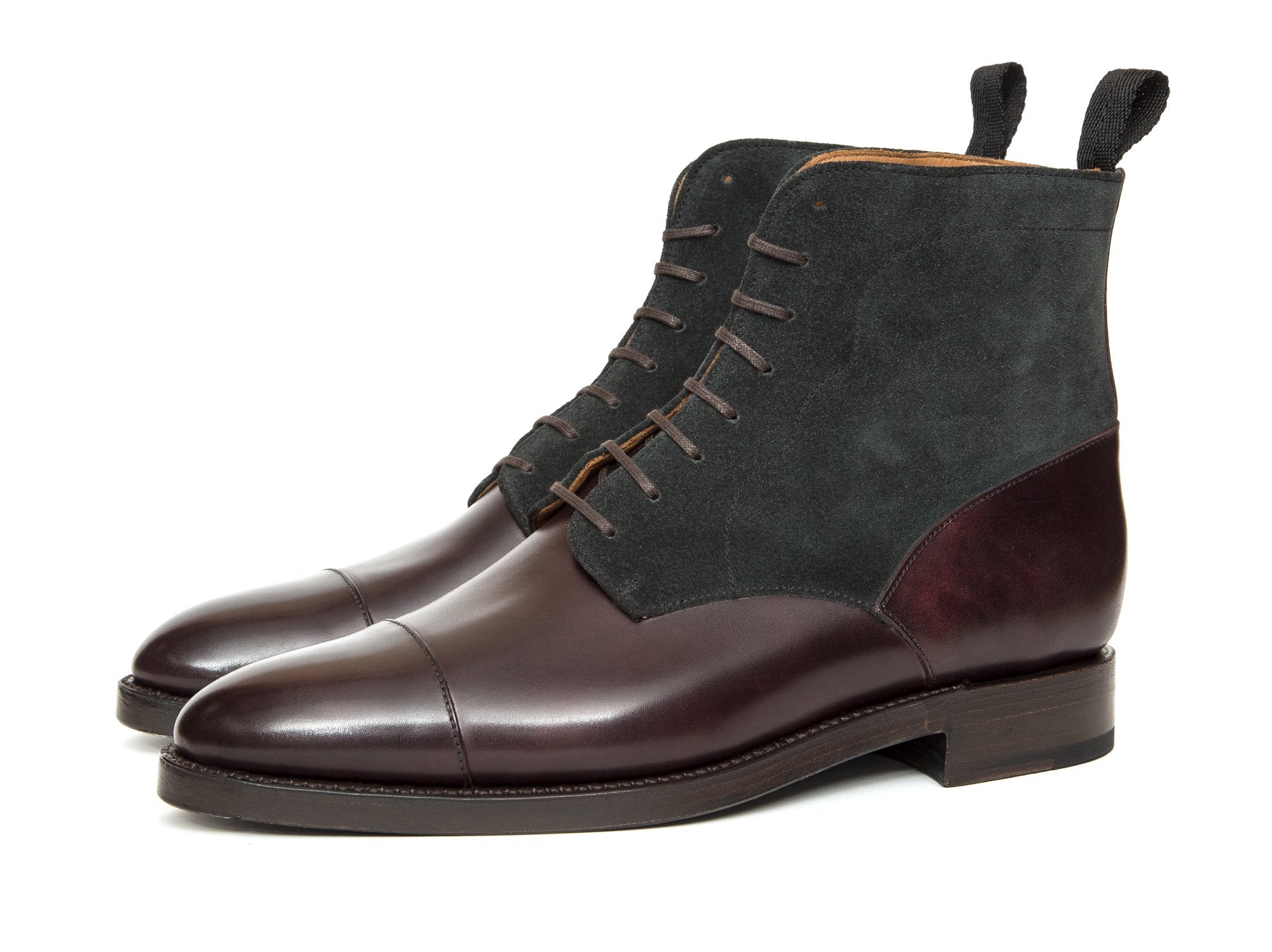 Delridge Plum Museum Calf Charcoal Suede TMG Last Double Leather Sole - Buy Now at the Best Price