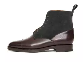 Delridge Plum Museum Calf Charcoal Suede TMG Last Double Leather Sole - Buy Now at the Best Price