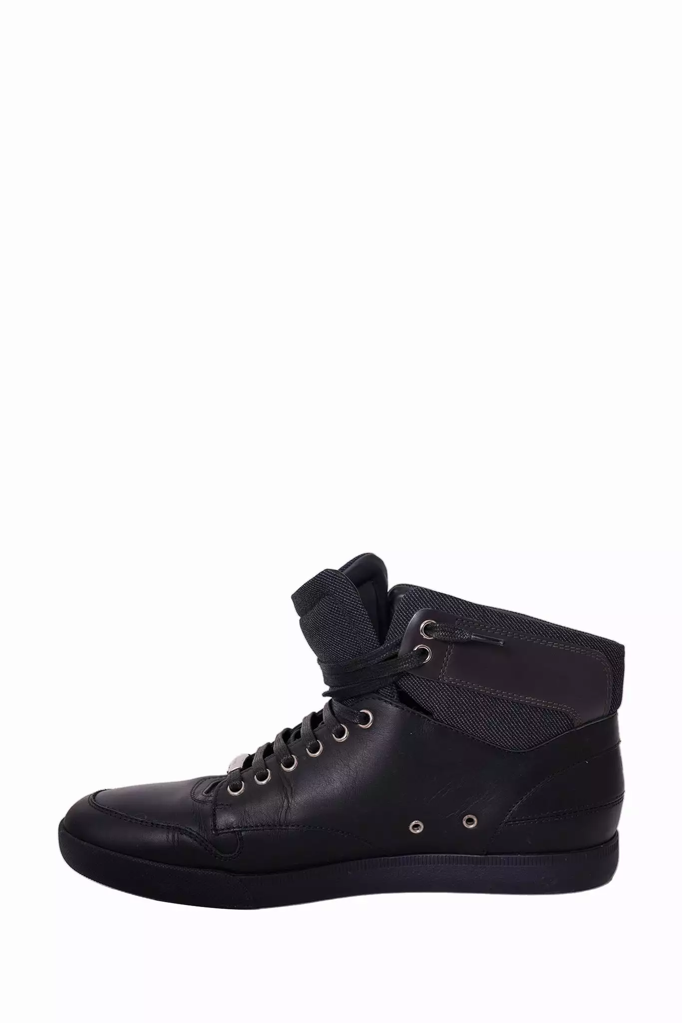 Dior Homme Men's Black Leather High Top Sneakers - Size 42.5