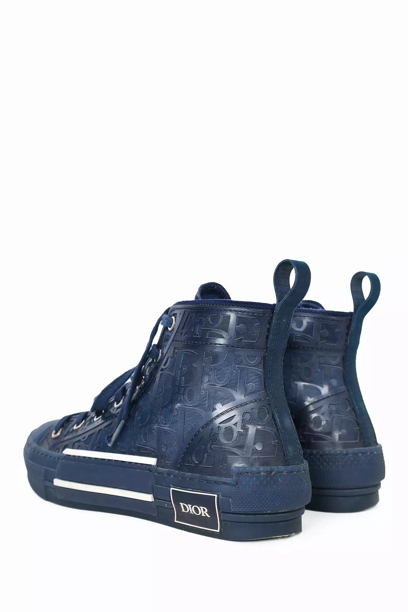 Dior Homme Navy Oblique B23 High Top Sneaker Size 38: Dior Homme Navy B23 High Top Sneaker Size 38.