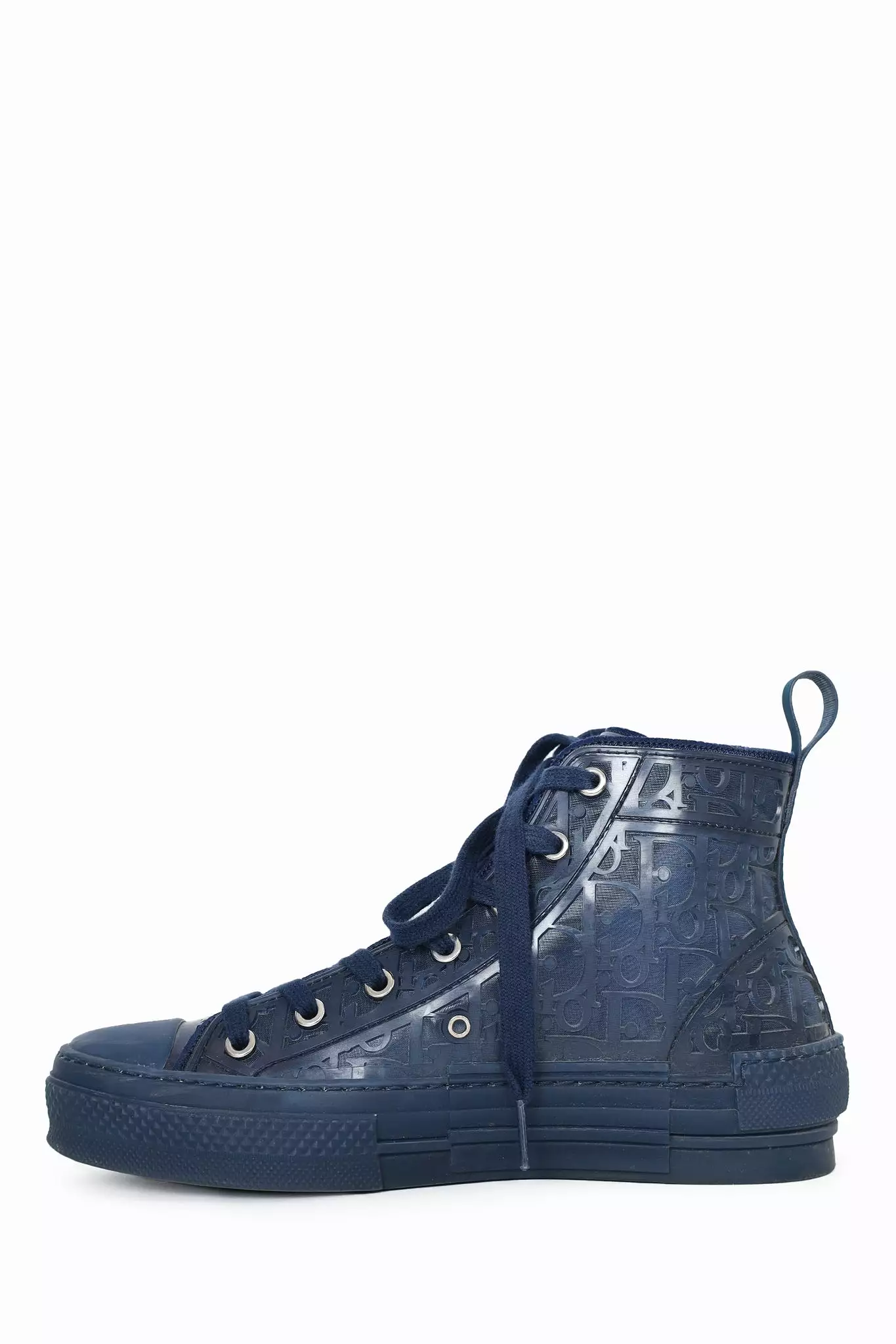 Dior Homme Navy Oblique B23 High Top Sneaker Size 38: Dior Homme Navy B23 High Top Sneaker Size 38.