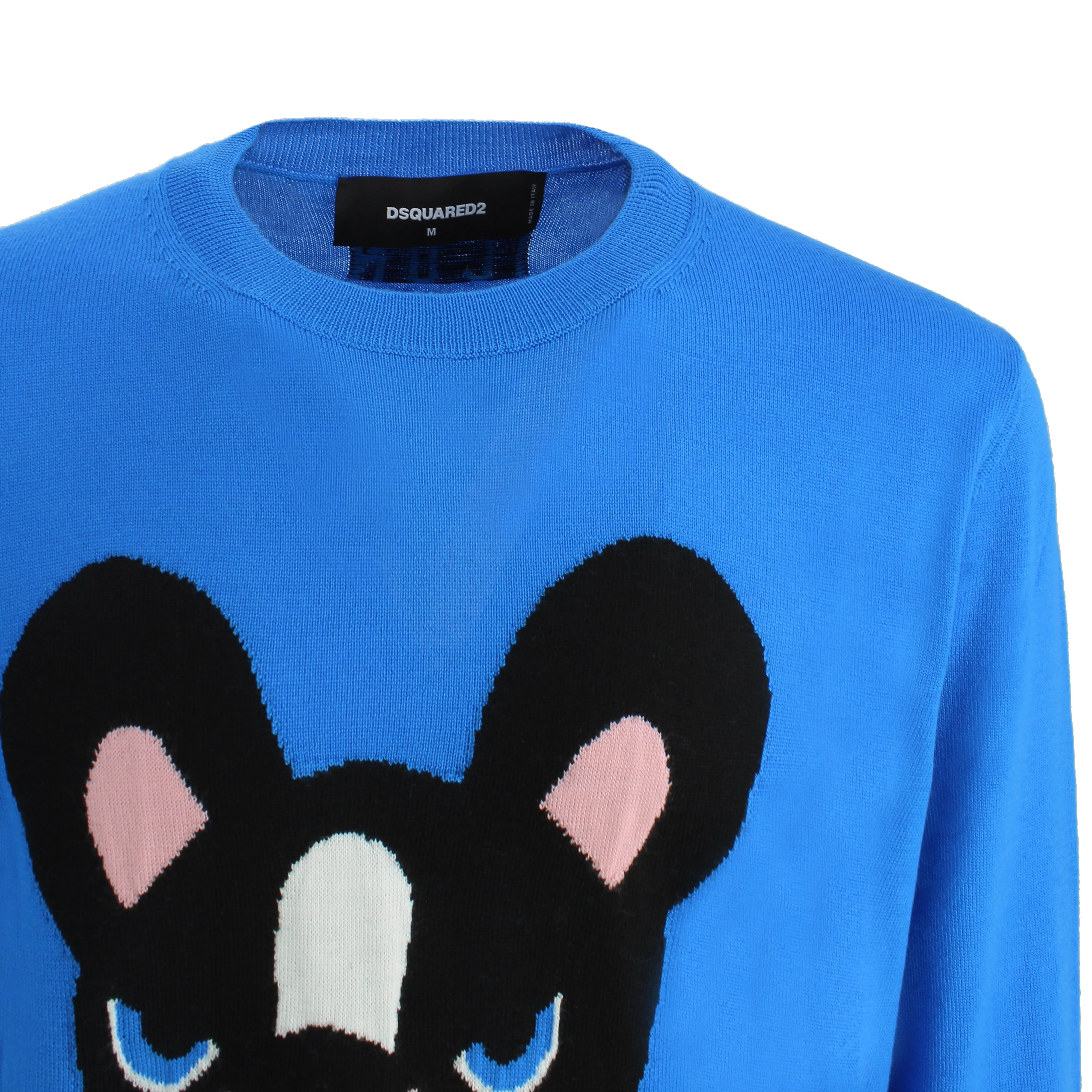 Dsquared2 French Bulldog Sweater for sale - Intarsia-Knitted Jumper.