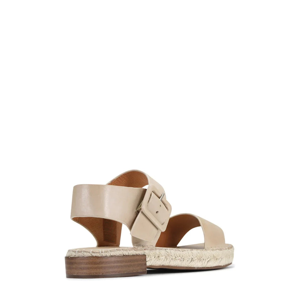 Espy Leather Espadrille Sandals - Ecru.