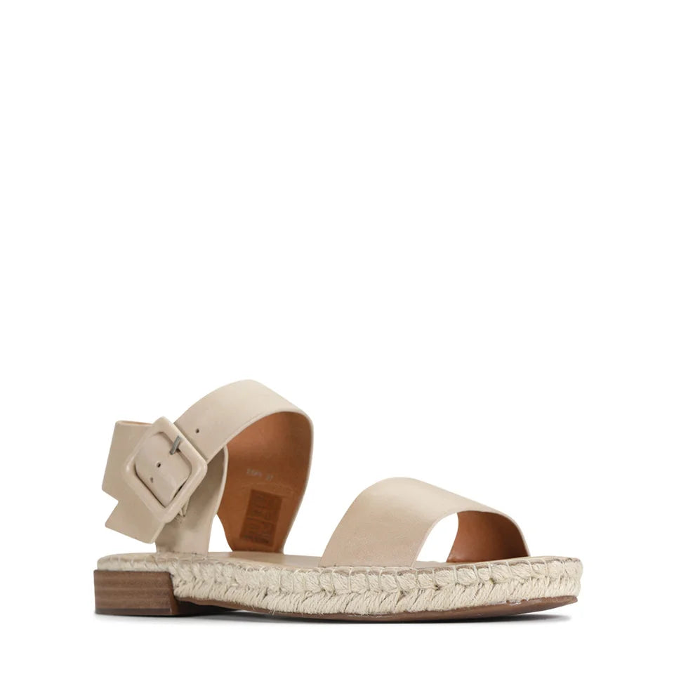 Espy Leather Espadrille Sandals - Ecru.