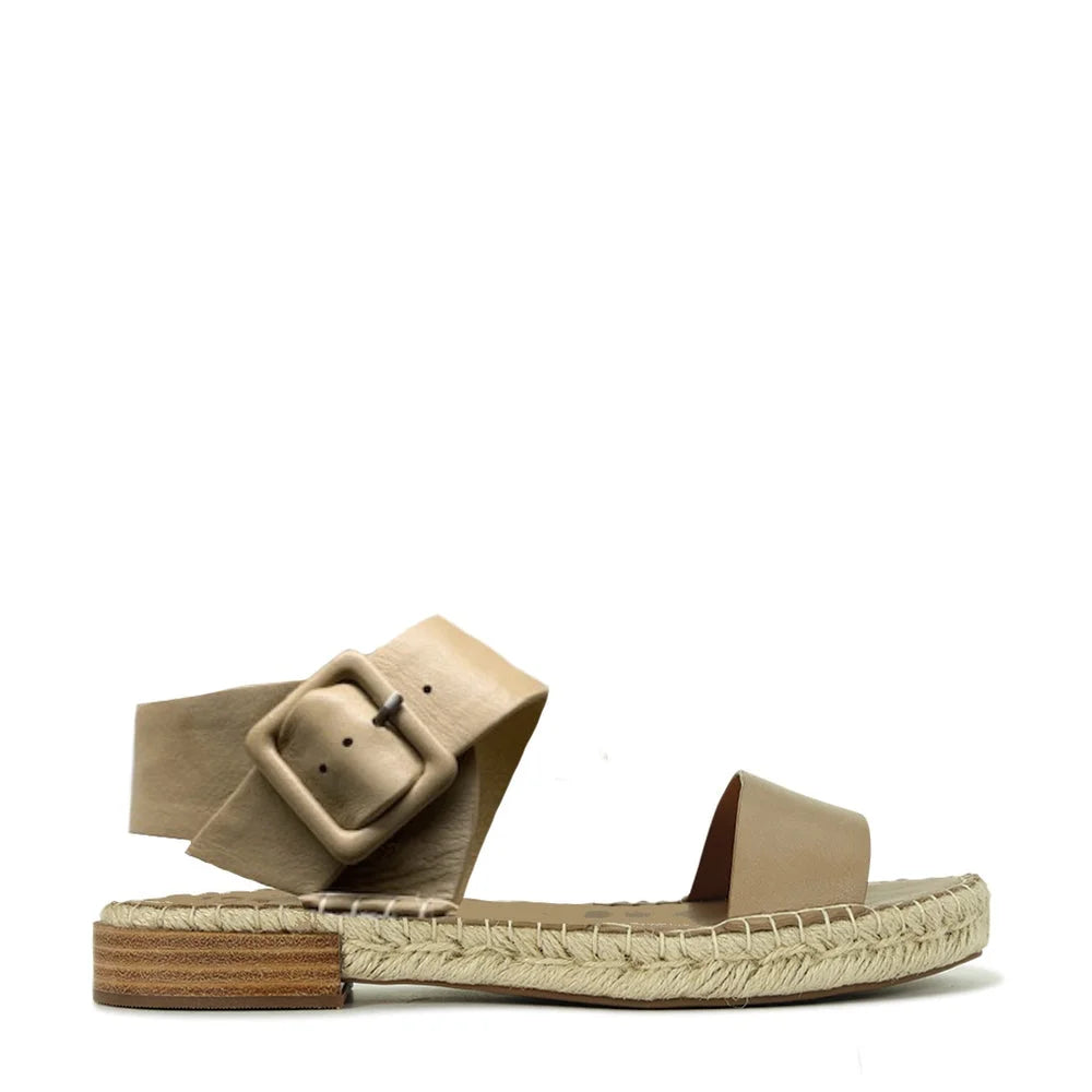 Espy Leather Espadrille Sandals - Ecru.