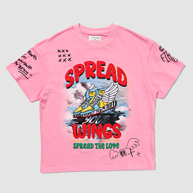 Flying Sneaker T-Shirt - Pink