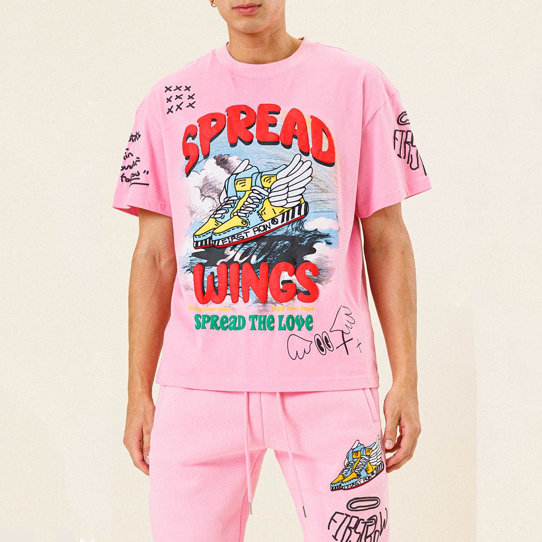 Flying Sneaker T-Shirt - Pink