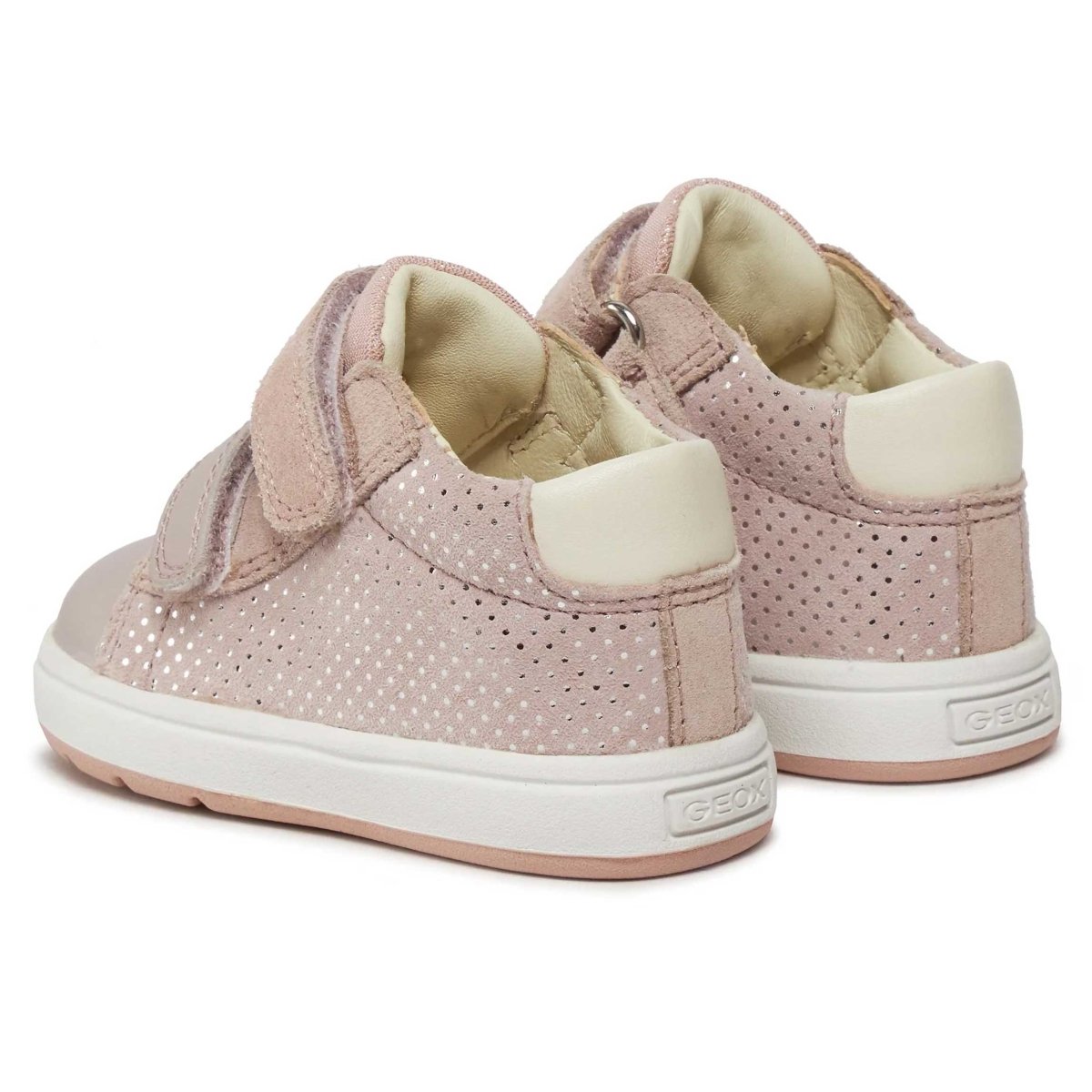 Geox Toddler's Light Rose/White Biglia Shoes (Sizes 21-26)